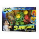 SLINGSHOT TARGET GAME WITH SIX BALLS & THREE TARGET BOARDS