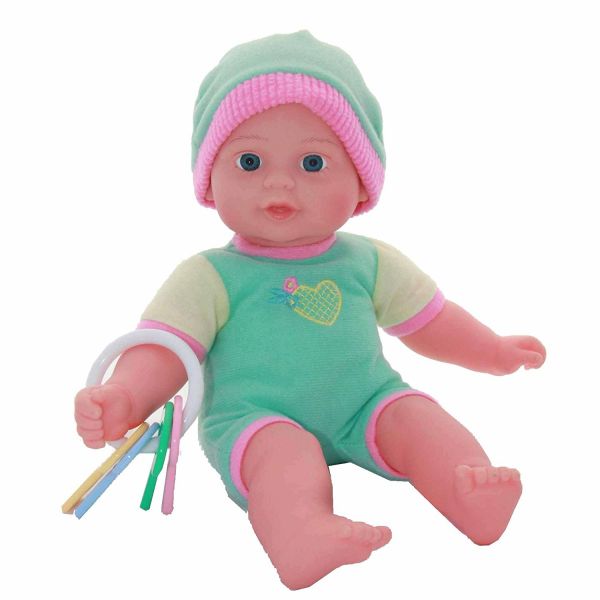 ID1231 12'' SOFT BODIED DOLL WITH SOUND AND ACCESSORIESS