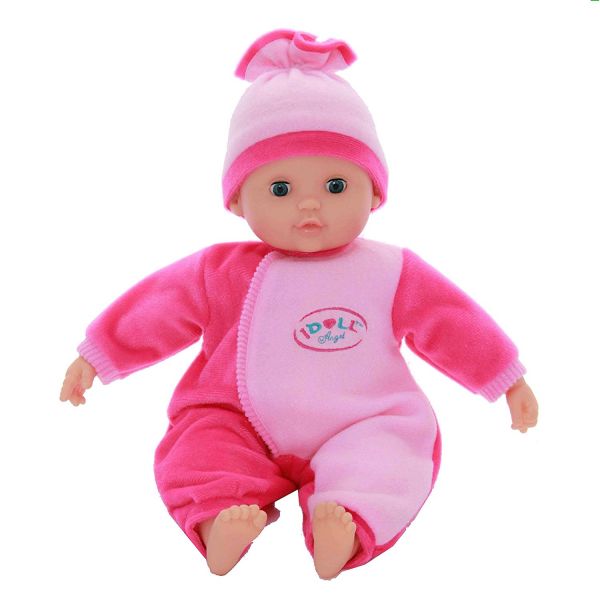 ID1516 15'' SOFT BODIED BABY DOLL WITH SOUNDS AND ACCESSORIES