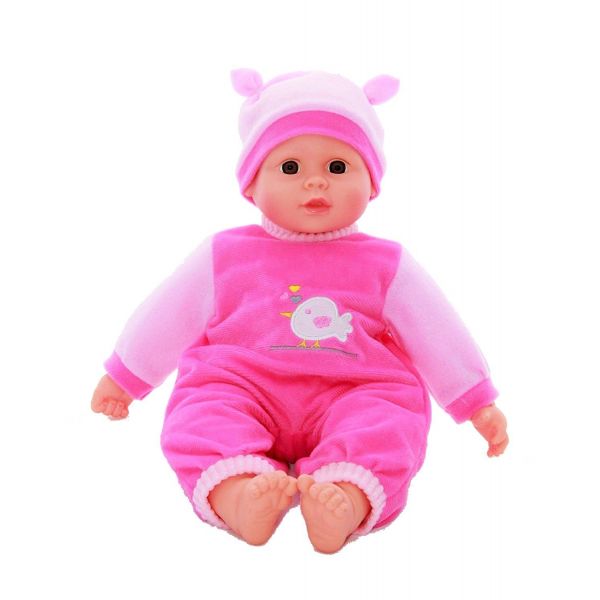 ID1606 16'' SOFT BODIED BABY DOLL WITH BABY SOUNDS