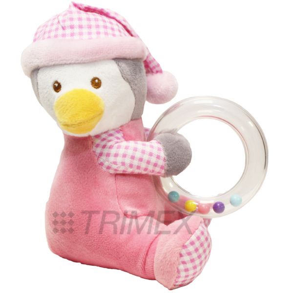 ID0629 6'' SOFT ANIMAL TOY WITH RING BELL