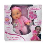 AP22570 BABY CUDDLES 10'' BABY DOLL WITH MILK BOTTLE