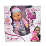 AP22570 BABY CUDDLES 10” BABY DOLL WITH MILK BOTTLE