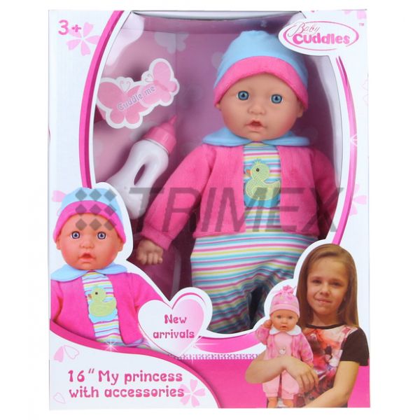 AP22564 BABY CUDDLES 16'' INCHES BABY DOLL WITH ACCESORIESS
