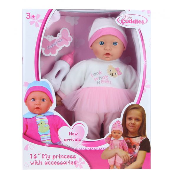 AP22564 BABY CUDDLES 16'' INCHES BABY DOLL WITH ACCESORIESS