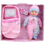 AP22572 13INCH DOLL WITH SOUND AND BABY COAT
