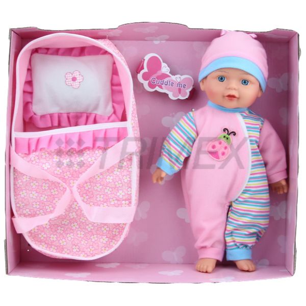 AP22572 13INCH DOLL WITH SOUND AND BABY COAT
