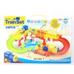 1205 38PCS BATTERY OPERATED BLOCK TRAIN SET