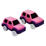 TX864 PACK OF 2 PINK CARS FOR FLEXIBLE BATTERY OPERATED TRACK SET