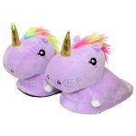 SP22-U001B 23CM PURPLE UNICORN KIDS SLIPPER