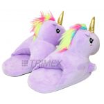 SP22-U001B 23CM PURPLE UNICORN KIDS SLIPPER