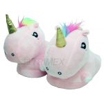 SP22-U001C 23CM PINK UNICORN KIDS SLIPPER