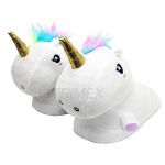 SP22-U001A 23CM WHITE UNICORN KIDS SLIPPER