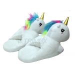 SP22-U001A 23CM WHITE UNICORN KIDS SLIPPER