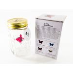 BUTTERFLY GLASS JAR LED LAMP