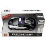 WY630B 1:28 SCALE POLICE FRICTION CAR WITH LIGHT AND SOUND