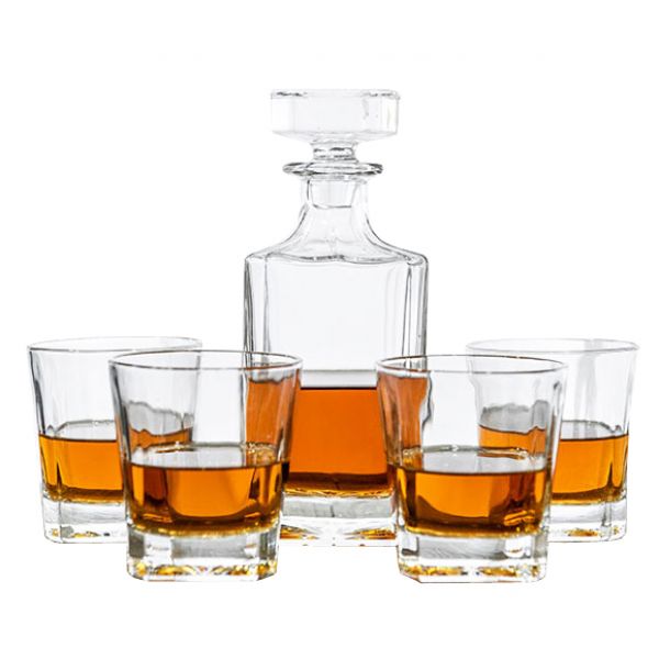 30114 WHISKEY DECANTER 5 PIECES  SET