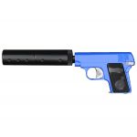 HG107 AIRSOFT GAS PISTOL WITH SILENCER BLUE