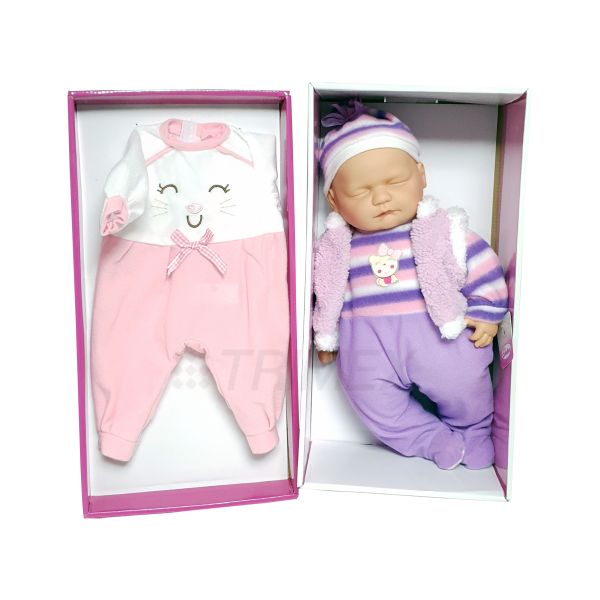 AP22576 BABY CUDDLES 18'' INCHES NEW BORN SLEEPING BABY  DOLL