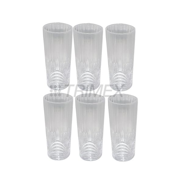 LD622 PACK OF 6 CRYSTAL CLEAR DRINKING GLASSES SET