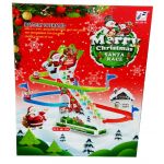 238-10 BATTERY OPERATED MERRY CHRISTMAS SANTA RACE TRACK