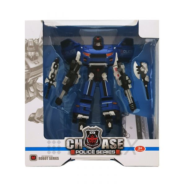HF1102-3AB 12'' DEFORMATION POLICE ROBOT FIGURE BLUE