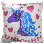 SQ2 25 X 25 CM I'M A UNICORN SEQUIN PILLOW