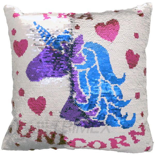 SQ2 25 X 25 CM I'M A UNICORN SEQUIN PILLOW