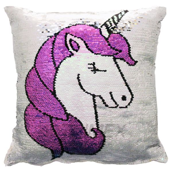 SQ3 25 X 25 CM UNICORN SEQUIN PILLOW