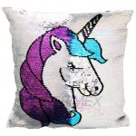 SQ3 25 X 25 CM UNICORN SEQUIN PILLOW