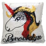 SQ5 25 X 25 CM BROOKLYN UNICORN SEQUIN PILLOW