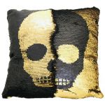 SQ6 25 X 25 CM SKULL SEQUIN PILLOW