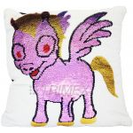 SQ8 25 X 25 CM BABY UNICORN SEQUIN PILLOW