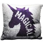 SQ9 25 X 25 CM MAGICAL UNICORN SEQUIN PILLOW