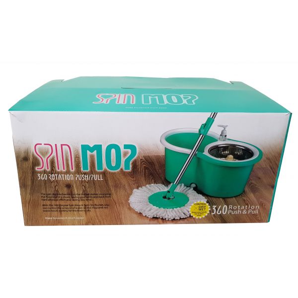 TX-001 STAINLESS STEEL DELUXE 360 EASY SPIN BUCKET MOP