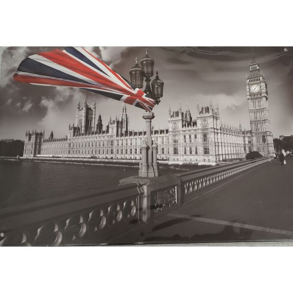 S-13 20 X 30 CM VINTAGE SIGN "LONDON FLYING FLAGE" METAL FRAME