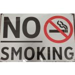 S-19 20 X 30 CM VINTAGE SIGN "NO SMOKING" METAL FRAME