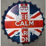 PX-B2 35CM BOTTLE CAP “KEEP CALM AND CARRY ON”