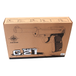 G21 Galaxy Airsoft Metal Spring Pistol - Two Tone - Image 4