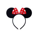 MOUSE EARS W/RED BOW HEADBAND