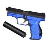 HA124 HFC Airsoft Spring Pistol With Supressor - Two Tone - Image 1