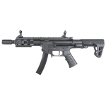 King Arms PDW 9mm SBR M-LOK Airsoft AEG Rifle-BK - Image 1