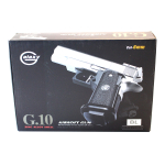 G10 Galaxy Airsoft Metal Spring Pistol - Two Tone - Image 3