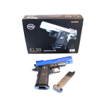 G10 Galaxy Airsoft Metal Spring Pistol - Two Tone - Image 4