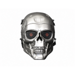 full face skull mask silver
