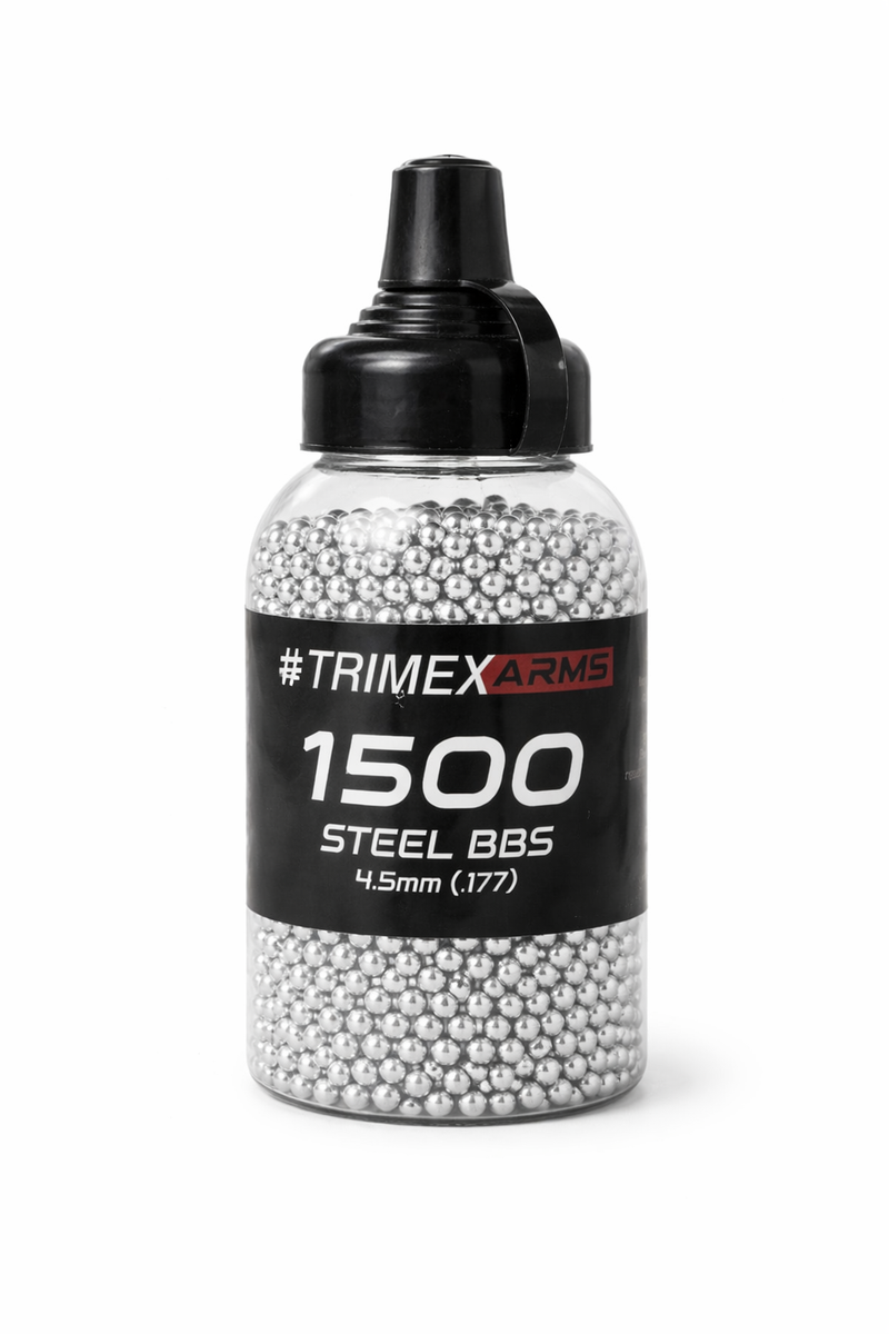4.5mm 1500 steel bb bottles standing upright