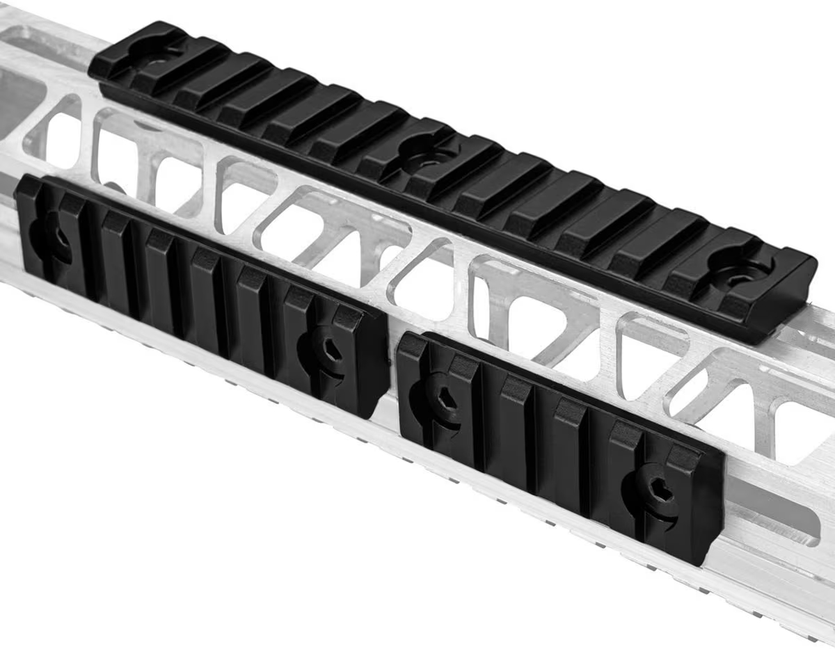 Silver M Lock Hand Rails M-Lock Gun Rail Set 5 - Trimex Wholesale UK
