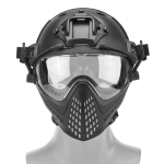 Tactical Piloteer Helmet and Mask for Airsoft Black - Image 4