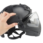 Tactical Piloteer Helmet and Mask for Airsoft Black - Image 3