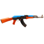 SRC PRO AK47 AIRSOFT GUN BLUE AND BLACK - Image 2